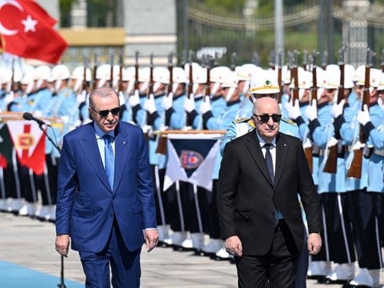 Turkish President Erdogan welcomes Algerian President Tebboune in Ankara ANKARA, TURKIYE - MAY 07: Turkish President Recep Tayyip Erdogan welcomes Algerian President Abdelmadjid Tebboune with an official ceremony at the Presidential Complex in Ankara, Turkiye on May 07, 2026. Mehmet Ali Ozcan Anadolu Ankara Turkey. Editorial use only. Please get in touch for any other usage.  Copyright: x2026xAnadoluxMehmetxAlixOzcanx
