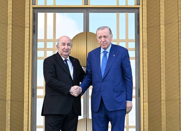Turkish President Erdogan welcomes Algerian President Tebboune in Ankara ANKARA, TURKIYE - MAY 07: Turkish President Recep Tayyip Erdogan welcomes Algerian President Abdelmadjid Tebboune with an official ceremony at the Presidential Complex in Ankara, Turkiye on May 07, 2026. Mehmet Ali Ozcan Anadolu Ankara Turkey. Editorial use only. Please get in touch for any other usage.  Copyright: x2026xAnadoluxMehmetxAlixOzcanx