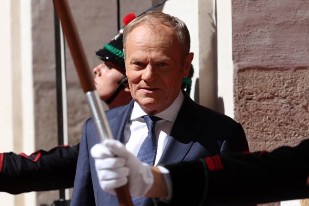 Vatican City, May 7, 2026: Prime Minister Giorgia Meloni welcomes Polish Prime Minister Donald Tusk to Palazzo Chigi for an institutional meeting dedicated to the main European issues and cooperation between Italy and Poland.  Copyright: xmarcoxiacobuccix xipa-agency.netx xmarcoxiacobuccix IPA_Agency_IPA74490331