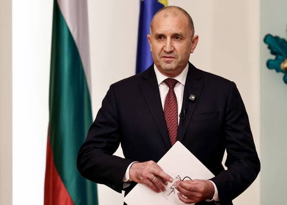 BULGARIA, SOFIA - MAY 7, 2026: Rumen Radev, leader of Bulgaria s political coalition Progressive Bulgaria and former Bulgarian president, receives a mandate from Bulgarian President Iliana Iotova to form a new government. Igor Lenkin TASS  92148971