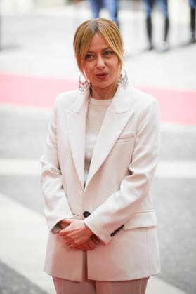 Italy, Rome, 7 May, 2026 - Chigi Palace, italian Prime Minister Giorgia Meloni receives Abdul Hamid Mohammed Dbeibeh, Prime Minister of the Libyan Government of National Unity Italy, Rome, 7 May, 2026: Chigi Palace, italian Prime Minister Giorgia Meloni receives Abdul Hamid Mohammed Dbeibeh, Prime Minister of the Libyan Government of National Unity. In the photo Giorgia Meloni, Credit:Stefano Carofei Agenzia Sintesi Avalon Italy, Rome  Copyright: xStefanoxCarofeix xAgenziaxSintesix xAvalonx 1097149412