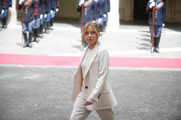 Italy, Rome, 7 May, 2026 - Chigi Palace, italian Prime Minister Giorgia Meloni receives Abdul Hamid Mohammed Dbeibeh, Prime Minister of the Libyan Government of National Unity Italy, Rome, 7 May, 2026: Chigi Palace, italian Prime Minister Giorgia Meloni receives Abdul Hamid Mohammed Dbeibeh, Prime Minister of the Libyan Government of National Unity. In the photo Giorgia Meloni, Credit:Stefano Carofei Agenzia Sintesi Avalon Italy, Rome  Copyright: xStefanoxCarofeix xAgenziaxSintesix xAvalonx 1097149419