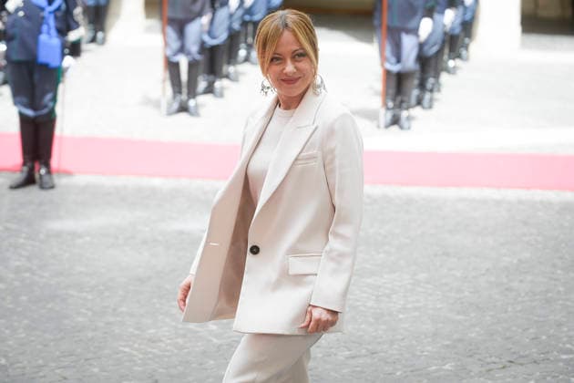 Italy, Rome, 7 May, 2026 - Chigi Palace, italian Prime Minister Giorgia Meloni receives Abdul Hamid Mohammed Dbeibeh, Prime Minister of the Libyan Government of National Unity Italy, Rome, 7 May, 2026: Chigi Palace, italian Prime Minister Giorgia Meloni receives Abdul Hamid Mohammed Dbeibeh, Prime Minister of the Libyan Government of National Unity. In the photo Giorgia Meloni, Credit:Stefano Carofei Agenzia Sintesi Avalon Italy, Rome  Copyright: xStefanoxCarofeix xAgenziaxSintesix xAvalonx 1097149425