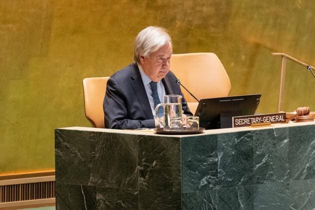 May 7, 2026, Bronx, New York, USA: Secretary-General Antonio Guterres attends Second International Migration Review Forum at UN General Assembly Hall at UN Headquarters in New York, NY on May 7, 2026. Bronx USA - ZUMAr339 20260507_znp_r339_003 Copyright: xLevxRadinx