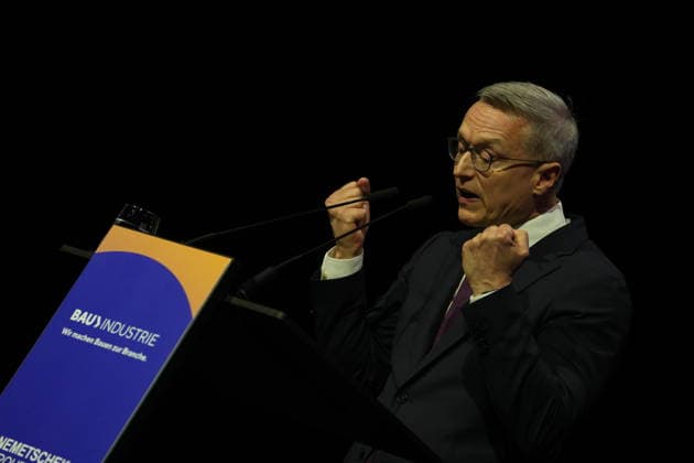 EUREF Campus GER, Germany, 20260507, EUREF Campus site, event of the construction industry, DAY OF THE CONSTRUCTION INDUSTRY, speech by the Minister, Digital Minister, Dr. Karsten Wildberger