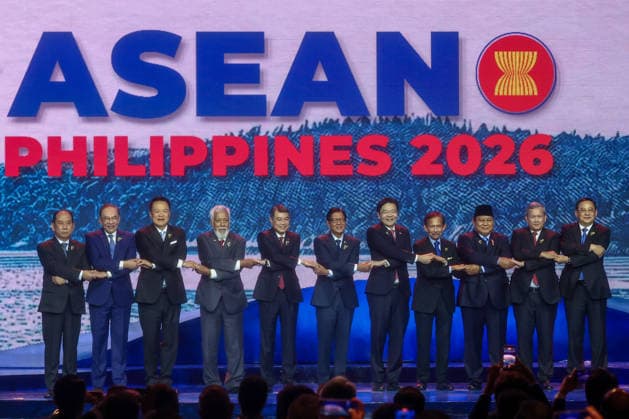 Southeast Asian leaders gather at Opening Ceremony of ASEAN Summit and Related Meetings 2026 CEBU, PHILIPPINES - MAY 8: (L-R) Myanmar s Permanent Foreign Secretary U Hau Khan Sum, Malaysia s Prime Minister Anwar Ibrahim, Thailand s Prime Minister Anutin Charnvirakul, Timor-Leste s Prime Minister Xanana Gusmao, Vietnam s Prime Minister Le Minh Hung, Philippine President Ferdinand Bongbong Romualdez Marcos Jr., Singapore s Prime Minister Lawerence Wong, Brunei s Prime Minister Hassanal Bolkiah, Indonesia s Prime Minister Prabowo Subianto, Cambodia s Hun Manet, and Lao s Prime Minister Sonexay Siphandone during a family photo session at the official opening ceremony of the 48th ASEAN Summit and Related Meetings, in Cebu, Philippines, on May  Copyright: x2026xAnadoluxDanielxCengx