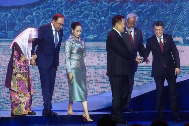 Southeast Asian leaders gather at Opening Ceremony of ASEAN Summit and Related Meetings 2026 CEBU, PHILIPPINES - MAY 8: Heads of state from ASEAN member countries during the official opening ceremony of the 48th ASEAN Summit and Related Meetings, in Cebu, Philippines, on May 8, 2026. Top leaders of ASEAN member states from across Southeast Asia gather to discuss key international and regional issues, including conflict in the Middle East, trade and economic development, fuel and energy crisis, and South China Sea territorial disputes. The summit comes just a few days ahead of a meeting between United States President Donald Trump and Chinese President Xi Jinping, which will take place in mid-May. Daniel Ceng Anadolu Cebu Philippines. Edit  Copyright: x2026xAnadoluxDanielxCengx