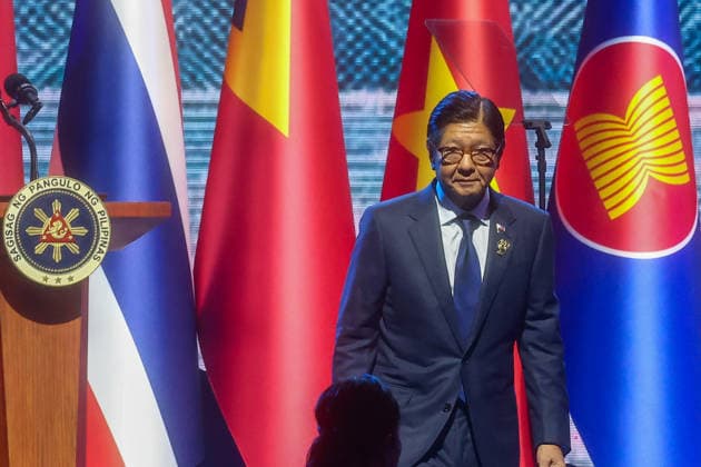 Southeast Asian leaders gather at Opening Ceremony of ASEAN Summit and Related Meetings 2026 CEBU, PHILIPPINES - MAY 8: Philippine President Ferdinand Bongbong Romualdez Marcos Jr. leaves the stage after giving an opening speech, during the official opening ceremony of the 48th ASEAN Summit and Related Meetings, in Cebu, Philippines, on May 8, 2026. Top leaders of ASEAN member states from across Southeast Asia gather to discuss key international and regional issues, including conflict in the Middle East, trade and economic development, fuel and energy crisis, and South China Sea territorial disputes. The summit comes just a few days ahead of a meeting between United States President Donald Trump and Chinese President Xi Jinping, which wil  Copyright: x2026xAnadoluxDanielxCengx