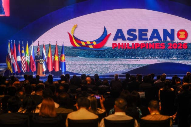 Southeast Asian leaders gather at Opening Ceremony of ASEAN Summit and Related Meetings 2026 CEBU, PHILIPPINES - MAY 8: Philippine President Ferdinand Bongbong Romualdez Marcos Jr. gives an opening speech, during the official opening ceremony of the 48th ASEAN Summit and Related Meetings, in Cebu, Philippines, on May 8, 2026. Top leaders of ASEAN member states from across Southeast Asia gather to discuss key international and regional issues, including conflict in the Middle East, trade and economic development, fuel and energy crisis, and South China Sea territorial disputes. The summit comes just a few days ahead of a meeting between United States President Donald Trump and Chinese President Xi Jinping, which will take place in mid-May.  Copyright: x2026xAnadoluxDanielxCengx