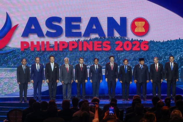 Southeast Asian leaders gather at Opening Ceremony of ASEAN Summit and Related Meetings 2026 CEBU, PHILIPPINES - MAY 8: (L-R) Myanmar s Permanent Foreign Secretary U Hau Khan Sum, Malaysia s Prime Minister Anwar Ibrahim, Thailand s Prime Minister Anutin Charnvirakul, Timor-Leste s Prime Minister Xanana Gusmao, Vietnam s Prime Minister Le Minh Hung, Philippine President Ferdinand Bongbong Romualdez Marcos Jr., Singapore s Prime Minister Lawerence Wong, Brunei s Prime Minister Hassanal Bolkiah, Indonesia s Prime Minister Prabowo Subianto, Cambodia s Hun Manet, and Lao s Prime Minister Sonexay Siphandone during a family photo session at the official opening ceremony of the 48th ASEAN Summit and Related Meetings, in Cebu, Philippines, on May  Copyright: x2026xAnadoluxDanielxCengx