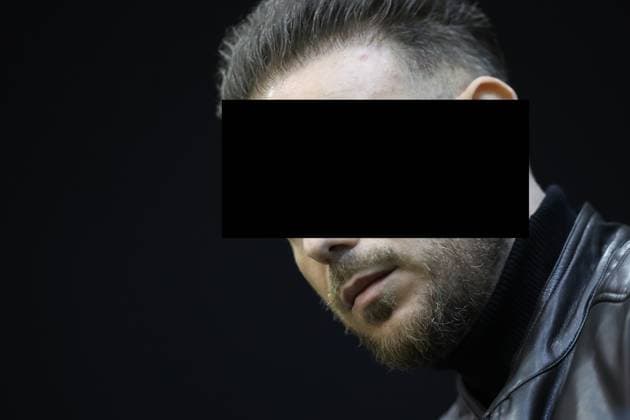 Accused Paolo Falzone pictured during and the trial of P. and A. Falzone, at the Court of Appeal of Mons, on Friday 08 May 2026. The trial of the two men concerns the 2022 tragedy in Strepy-Bracquegnies, where a car plowed into a carnival parade around 5:00. Six people died at the scene, and a seventh months later in the hospital. P. Falzone is charged with seven murder and 81 attempted murder. A. Falzone with failure to render aid to a person in danger.  VIRGINIExLEFOUR 173222368