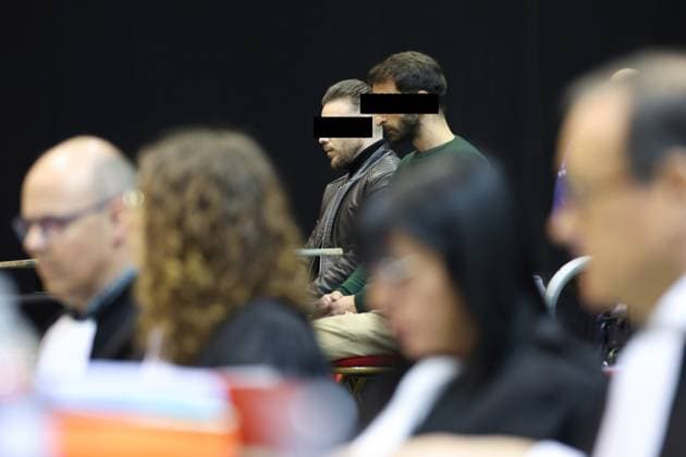 Accused Paolo Falzone and Antonino Falzone pictured during and the trial of P. and A. Falzone, at the Court of Appeal of Mons, on Friday 08 May 2026. The trial of the two men concerns the 2022 tragedy in Strepy-Bracquegnies, where a car plowed into a carnival parade around 5:00. Six people died at the scene, and a seventh months later in the hospital. P. Falzone is charged with seven murder and 81 attempted murder. A. Falzone with failure to render aid to a person in danger.  VIRGINIExLEFOUR 173222369