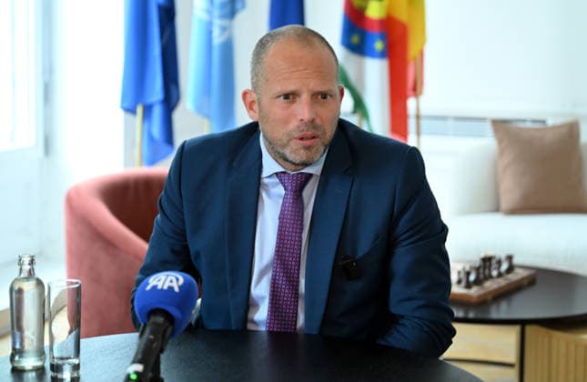 Belgium Defense Minister Theo Francken BRUSSELS, BELGIUM - MAY 06: Belgium Defense Minister Theo Francken is seen during an exclusive interview ahead of the economic mission visit from Belgium to Turkiye on May 06, 2026 in Brussels, Belgium. Dursun Aydemir Anadolu Brussels Belgium. Editorial use only. Please get in touch for any other usage.  Copyright: x2026xAnadoluxDursunxAydemirx