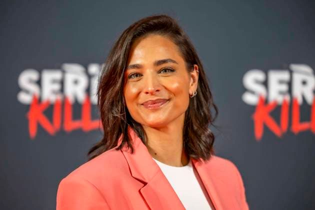 ABB SERIENKILLER Amira Aly presenter at the opening of the True Crime exhibition Serien Killer on 07 05 2026 in Cologne Ehrenfeld NRW Germany