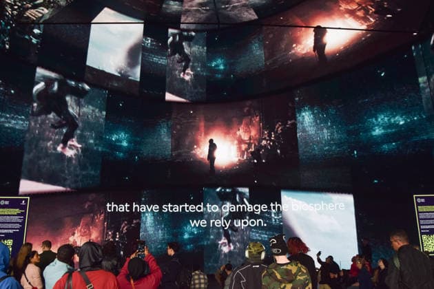 May 8, 2026, London, England, United Kingdom: The huge immersive screen at Outernet displays a short film by the Natural History Museum and Open Planet Studios inspired by Our Story with David Attenborough as broadcaster, writer, conservationist and natural historian David Attenborough turns 100. London United Kingdom  - ZUMAv130 20260508_zip_v130_023 Copyright: xVukxValcicx