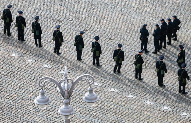 RUSSIA, MOSCOW - MAY 9, 2026: Before a Victory Day Parade in Red Square marking the 81st anniversary of the Victory in the Great Patriotic War (the Eastern Front of WWII). Vladimir Smirnov TASS  92217755