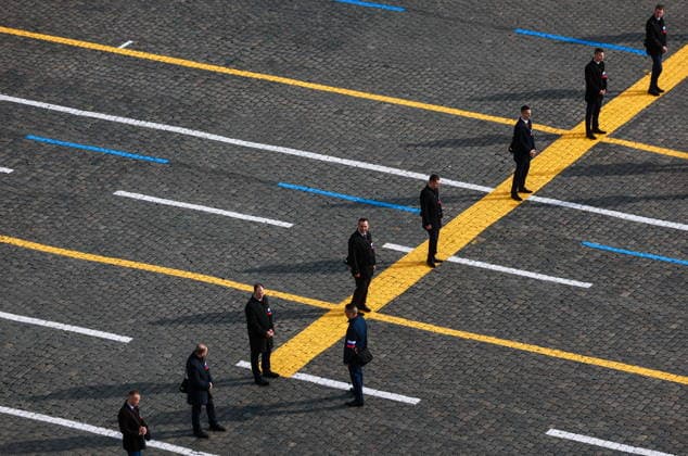 RUSSIA, MOSCOW - MAY 9, 2026: A view of Red Square before a Victory Day Parade marking the 81st anniversary of the Victory in the Great Patriotic War (the Eastern Front of WWII). Vladimir Smirnov TASS  92218133