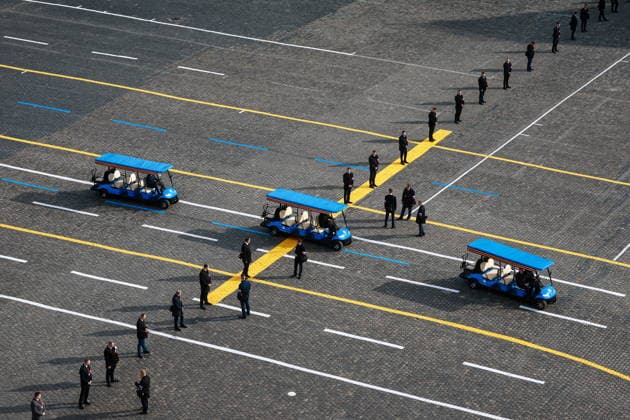 RUSSIA, MOSCOW - MAY 9, 2026: A view of Red Square before a Victory Day Parade marking the 81st anniversary of the Victory in the Great Patriotic War (the Eastern Front of WWII). Vladimir Smirnov TASS  92218135