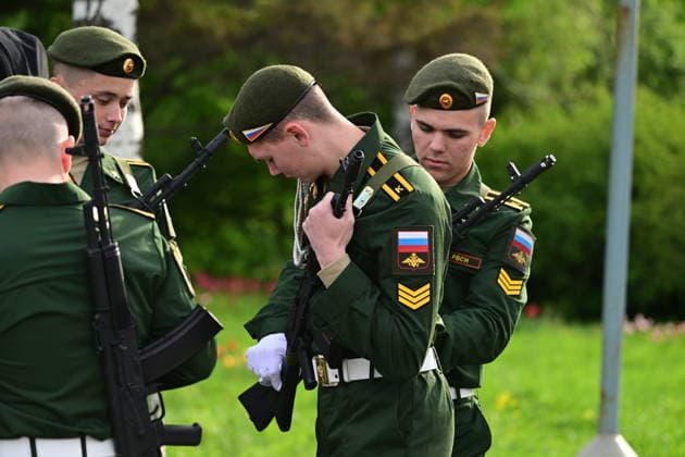 Preparations for Victory Day parade in Red Square, Moscow MOSCOW, RUSSIA - MAY 09: Russian troops units gather to participate in the military parade marking the 81st anniversary of Victory Day, commemorating the Soviet victory over Nazi Germany during World War II, in Moscow, Russia, on May 09, 2026. Sefa Karacan Anadolu Moscow Russia. Editorial use only. Please get in touch for any other usage.  Copyright: x2026xAnadoluxSefaxKaracanx