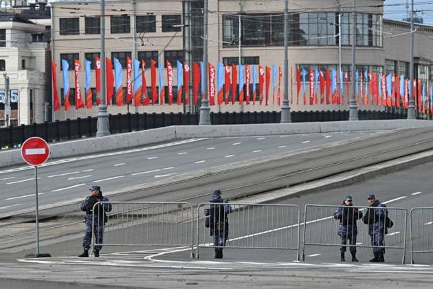 Preparations for Victory Day parade in Red Square, Moscow MOSCOW, RUSSIA - MAY 09: Security measures are taken as Russian troops units gather to participate in the military parade marking the 81st anniversary of Victory Day, commemorating the Soviet victory over Nazi Germany during World War II, in Moscow, Russia, on May 09, 2026. Sefa Karacan Anadolu Moscow Russia. Editorial use only. Please get in touch for any other usage.  Copyright: x2026xAnadoluxSefaxKaracanx