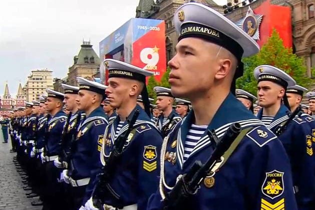 RUSSIA, MOSCOW - MAY 9, 2026: Service members prepare for a military parade in Red Square on Victory Day to mark 81 years since the victory of the Soviet Union over Nazi Germany in the Great Patriotic War, Eastern Front of World War II. Video screen grab. Best quality available. TASS  92218764