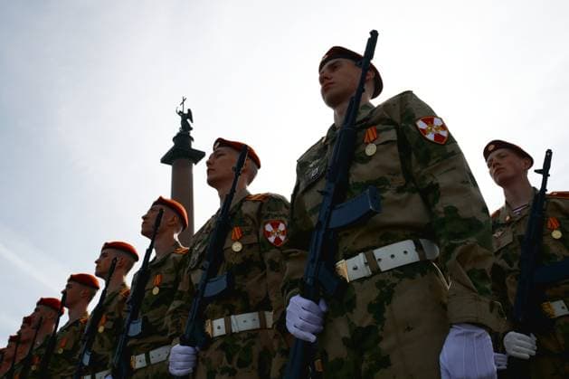 Russia Regions WWII Victory Day Parade 9160293 09.05.2026 Russian servicemen prepare for a military parade on Victory Day, marking the 81st anniversary of the victory over Nazi Germany in World War Two, in St. Petersburg, Russia. Alexei Danichev Sputnik St. Petersburg Russia  Copyright: xAlexeixDanichevx