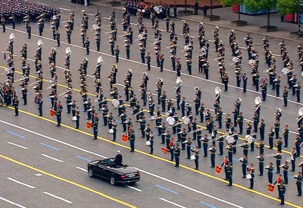 RUSSIA, MOSCOW - MAY 9, 2026: Andrei Belousov, Defence Minister of Russia, takes part in a military parade in Red Square on Victory Day to mark 81 years since the victory of the Soviet Union over Nazi Germany in the Great Patriotic War, Eastern Front of World War II. Video screen grab. Best quality available. TASS  92218915