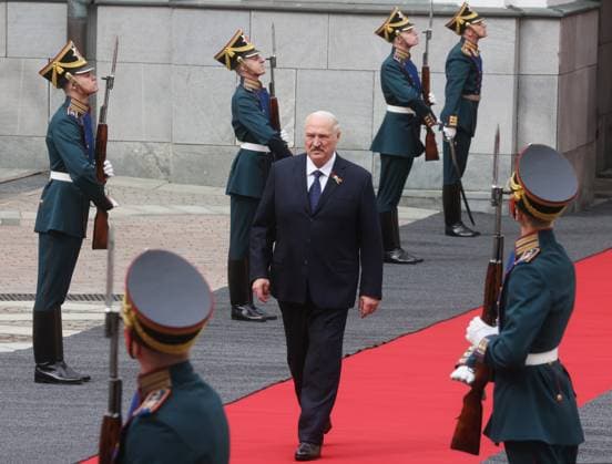 Russia WWII Victory Day Parade Foreign Delegations 9160349 09.05.2026 Belarusian President Alexander Lukashenko arrives to attend celebrations on Victory Day, marking the 81st anniversary of the victory over Nazi Germany in World War Two, at the Kremlin in Moscow, Russia. Sergei Karpukhin Sputnik Moscow Russia  Copyright: xSergeixKarpukhinx