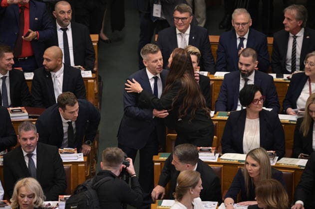 Lawmakers attend the inaugural session of the Hungarian Parliament BUDAPEST, HUNGARY - MAY 9: Peter Magyar arrives to the parliament as lawmakers get ready to attend the inaugural session of the Hungarian Parliament, where Peter Magyar is set to be elected as the country’s new prime minister, in Budapest, Hungary on 9 May 2026. Magyar Peter’s center-right Tisza party secured a decisive victory in the April 12 elections, winning 141 of the 199 parliamentary seats. Robert Nemeti Anadolu Budapest Hungary. Editorial use only. Please get in touch for any other usage.  Copyright: x2026xAnadoluxRobertxNemetix