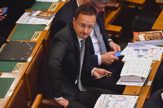 Lawmakers attend the inaugural session of the Hungarian Parliament BUDAPEST, HUNGARY - MAY 9: Peter Szijjarto, leaving Foreign Minister of Hungary under FIDESZ, looks sombre as lawmakers attend the inaugural session of the Hungarian Parliament, where Peter Magyar is set to be elected as the country’s new prime minister, in Budapest, Hungary on 9 May 2026. Magyar Peter’s center-right Tisza party secured a decisive victory in the April 12 elections, winning 141 of the 199 parliamentary seats. Robert Nemeti Anadolu Budapest Hungary. Editorial use only. Please get in touch for any other usage.  Copyright: x2026xAnadoluxRobertxNemetix