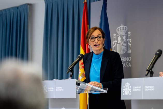 Mónica García and Grande Marlaska update information on the hantavirus outbreak The Minister of Health, Mónica García, during a press conference, at the headquarters of the Ministry of Health, on May 9, 2026, in Madrid Spain García and Grande Marlaska appear to report on the ship MV Hondius and the hantavirus outbreak 09 MAY 2026 Madrid Madrid Madrid Spain  Copyright: xGabrielxLuengasx 7510166