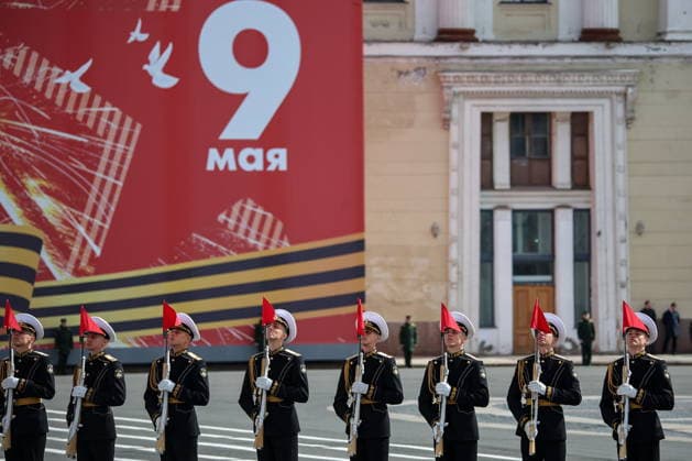 RUSSIA, ST PETERSBURG - MAY 9, 2026: An Honour Guard during a Victory Day military parade marking the 81st anniversary of the Victory in the 1941-1945 Great Patriotic War (the Eastern Front of World War II). Valentin Yegorshin TASS  92220343