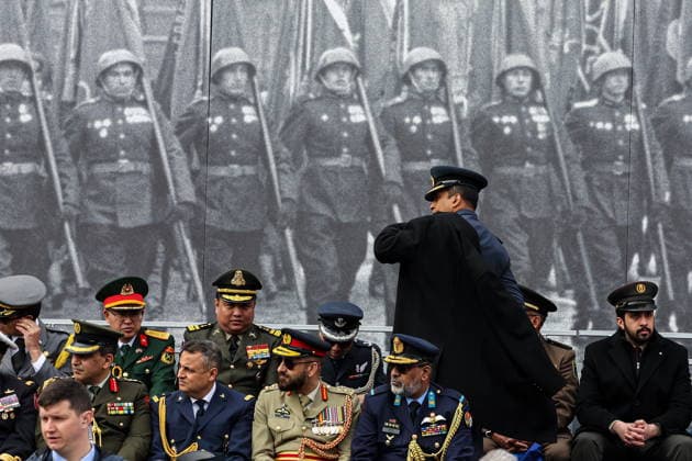 RUSSIA, MOSCOW - MAY 9, 2026: Guests attend a military parade in Red Square on Victory Day to mark 81 years since the victory of the Soviet Union over Nazi Germany in the Great Patriotic War, Eastern Front of World War II Moscow Russia  - ZUMAt113 20260509_zaa_t113_765 Copyright: xAlexanderxKazakovx