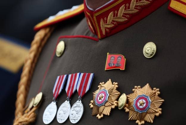 Russia WWII Victory Day Parade 9161317 09.05.2026 A North Korean serviceman wears his medals during a military parade on Victory Day, marking the 81st anniversary of the victory over Nazi Germany in World War Two, in Red Square, in Moscow, Russia. Alexander Kazakov Sputnik Moscow Russia  Copyright: xAlexanderxKazakovx