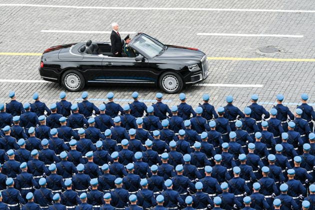 RUSSIA, MOSCOW - MAY 9, 2026: Andrei Belousov, Defence Minister of Russia, takes part in a military parade in Red Square on Victory Day to mark 81 years since the victory of the Soviet Union over Nazi Germany in the Great Patriotic War, Eastern Front of World War II Moscow Russia  - ZUMAt113 20260509_zaa_t113_909 Copyright: xKristinaxSolovyovax