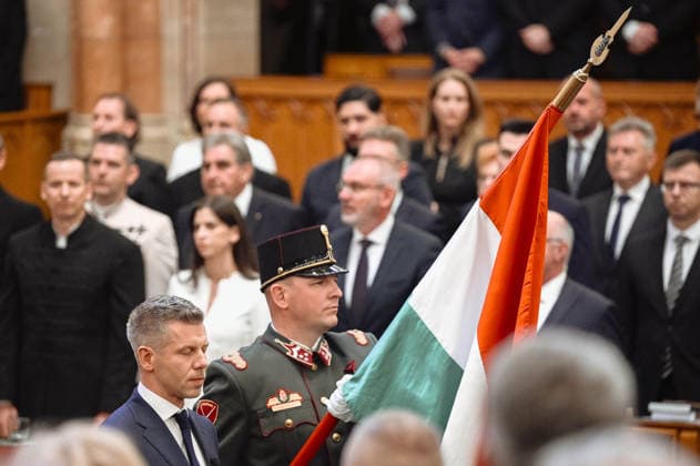 Lawmakers attend the inaugural session of the Hungarian Parliament BUDAPEST, HUNGARY - MAY 9: Peter Magyar is sworn into the parliament as the new Prime Minister of Hungary under the TISZA party, during today s inaugural session of the Hungarian Parliament, in Budapest, Hungary on 9 May 2026. Magyar Peter’s center-right Tisza party secured a decisive victory in the April 12 elections, winning 141 of the 199 parliamentary seats. Robert Nemeti Anadolu Budapest Hungary. Editorial use only. Please get in touch for any other usage.  Copyright: x2026xAnadoluxRobertxNemetix