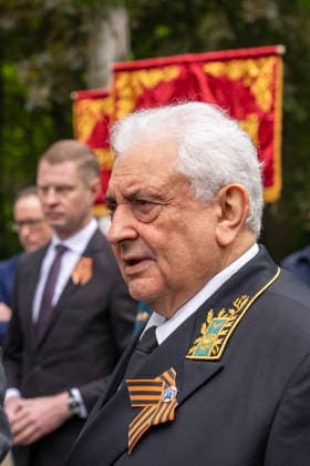 Sergei Yuryevich Nechayev, Russian Ambassador to Germany on May 9, Victory Day, at the Soviet Memorial in Treptower Park in Berlin Treptow