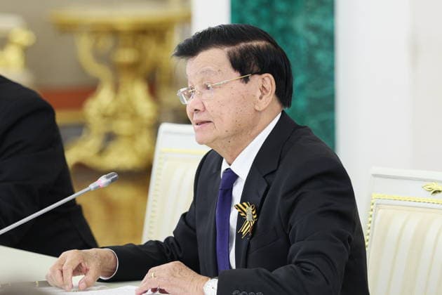 RUSSIA, MOSCOW - MAY 9, 2026: Laos President Thongloun Sisoulith looks on during a meeting with Russia s President Vladimir Putin. Alexander Shcherbak TASS  92232081