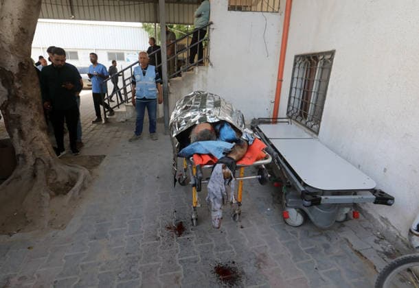 Palestinians mourn man killed in Gaza City strike Palestinians mourn over the body of a man at Al-Shifa Hospital in Gaza City on May 09, 2026. According to reports, the man was killed after an Israeli army drone targeted an electric bicycle he was riding north of Gaza City. Photo by Belal Osama apaimages Gaza Gaza Strip Palestinian Territory 090526_Gaza_bS_1_00(2) Copyright: xapaimagesxBelalxOsamax xapaimagesx