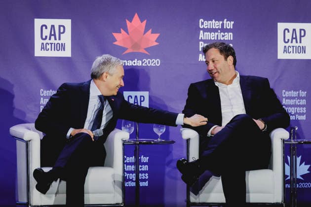 L R Francois Philippe Champagne, Minister of Finance of Canada, and Lars Klingbeil, Federal Minister of Finance, photographed at the Global Progress Action event in Toronto, 09 05 2026 Photographed on behalf of the Federal Ministry of Finance Toronto Canada Copyright: xFlorianxGaertner BMFx