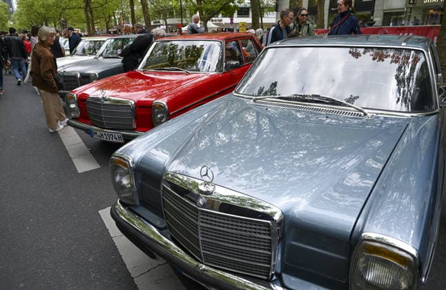 Classic Days Berlin BERLIN, GERMANY - MAY 09: Classic cars are displayed on the Kurfurstendamm boulevard during the Classic Days Berlin event in Berlin, Germany, on May 09, 2026. Approximately 2,000 vintage vehicles from different eras were showcased, bringing together thousands of classic car enthusiasts for the open-air exhibition. Halil Sagirkaya Anadolu Berlin Germany. Editorial use only. Please get in touch for any other usage.  Copyright: x2026xAnadoluxHalilxSagirkayax
