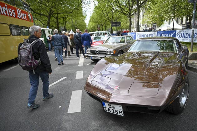 Classic Days Berlin BERLIN, GERMANY - MAY 09: Classic cars are displayed on the Kurfurstendamm boulevard during the Classic Days Berlin event in Berlin, Germany, on May 09, 2026. Approximately 2,000 vintage vehicles from different eras were showcased, bringing together thousands of classic car enthusiasts for the open-air exhibition. Halil Sagirkaya Anadolu Berlin Germany. Editorial use only. Please get in touch for any other usage.  Copyright: x2026xAnadoluxHalilxSagirkayax