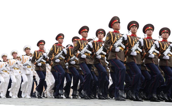 May 9, 2026, Moscow, Moscow Oblast, Russia: North Korean soldiers march in formation during the annual Victory Day parade marking the 81st anniversary of the victory over Nazi Germany in World War Two, at Red Square, May 9, 2026 in Moscow, Russia. Moscow Russia - ZUMAp138 20260509_zaa_p138_032 Copyright: xKremlinxPool RussianxGovernmentx