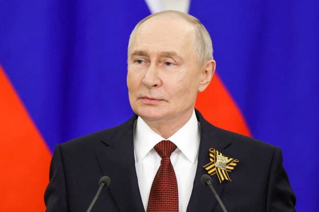 RUSSIA, MOSCOW - MAY 9, 2026: Russia s President Vladimir Putin talks to journalists at the Moscow Kremlin. Gavriil Grigorov Russian Presidential Press and Information Office TASS  92241477