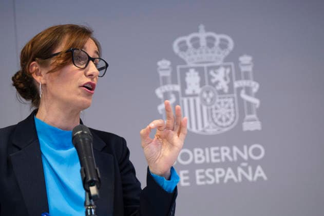 Monica Garcia And Grande-marlaska Update Information On Hantavirus Outbreak in Madrid - 09 May 2026 The Minister of Health Monica Garcia attends a press conference at the headquarters of the Ministry of Health to report on the ship MV Hondius and the hantavirus outbreak Madrid Spain Copyright: xAtilanoxGarciax xSOPAxImagesx photos17979