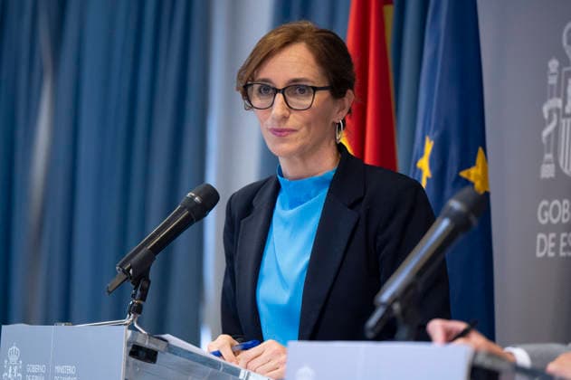 Monica Garcia And Grande-marlaska Update Information On Hantavirus Outbreak in Madrid - 09 May 2026 The Minister of Health Monica Garcia attends a press conference at the headquarters of the Ministry of Health to report on the ship MV Hondius and the hantavirus outbreak Madrid Spain Copyright: xAtilanoxGarciax xSOPAxImagesx photos17985