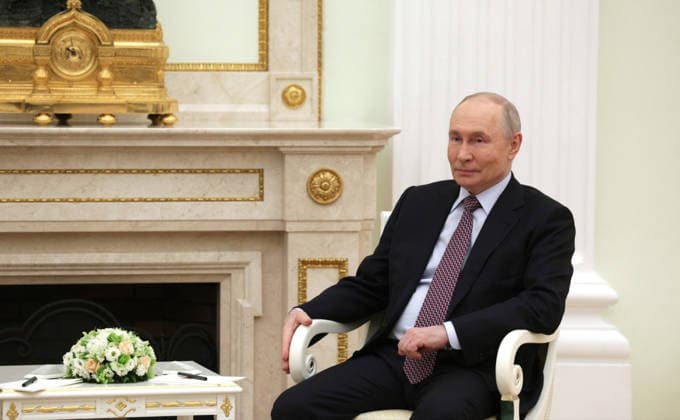 May 9, 2026, Moscow, Moscow Oblast, Russia: Russian President Vladimir Putin, listens during a bilateral meeting with Kazakhstan President Kassym-Jomart Tokayev, following the Victory Day parade at the Grand Kremlin Palace, May 9, 2026 in Moscow, Russia. The annual event marked the 81st anniversary of the victory over Nazi Germany in World War Two. Moscow Russia - ZUMAp138 20260509_zaa_p138_047 Copyright: xKremlinxPool RussianxGovernmentx