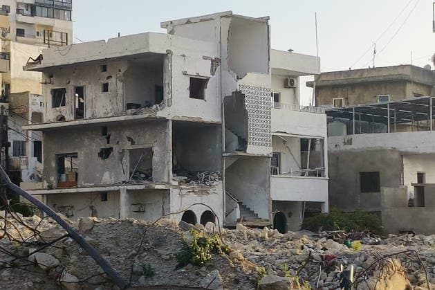 LEBANON, TYRE - MAY 9, 2026: A building suffers damage from an Israeli military strike on Tyre Tyre Lebanon  - ZUMAt113 20260509_zaa_t113_1894 Copyright: xAnkharxKochnevax