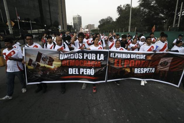 Citizens protest presidential election results in Peru LIMA, PERU - MAY 09: Hundreds of citizens gather to protest the presidential election results in Lima, Peru, on May 09, 2026. The demonstrations, joined by candidate Rafael Lopez Aliaga, occur amid ongoing political tension and uncertainty regarding the upcoming runoff election scheduled for June 7. Klebher Vasquez Anadolu Lima Peru. Editorial use only. Please get in touch for any other usage.  Copyright: x2026xAnadoluxKlebherxVasquezx