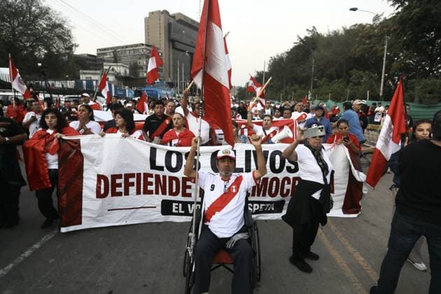 Citizens protest presidential election results in Peru LIMA, PERU - MAY 09: Hundreds of citizens gather to protest the presidential election results in Lima, Peru, on May 09, 2026. The demonstrations, joined by candidate Rafael Lopez Aliaga, occur amid ongoing political tension and uncertainty regarding the upcoming runoff election scheduled for June 7. Klebher Vasquez Anadolu Lima Peru. Editorial use only. Please get in touch for any other usage.  Copyright: x2026xAnadoluxKlebherxVasquezx